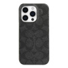 Coach Slim Wrap Signature C Case - iPhone 15 Pro Case (Charcoal)