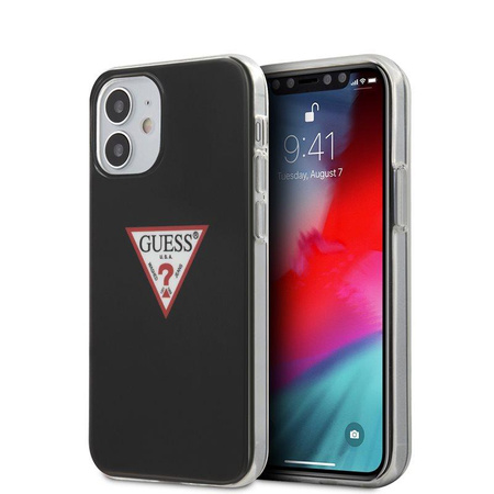 Guess Triangle Logo - pouzdro pro iPhone 12 Mini (černé)