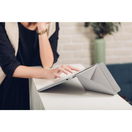 Moshi VersaCover - iPad 10.2" (2021 / 2020 / 2019) Origami-Hülle (Stone Gray)