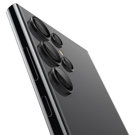 Spigen Optik Pro GLAS.TR EZ Fit kameravédő 2-Pack - Lencse védőüveg Samsung Galaxy S24 Ultra (2 db) (Fekete)