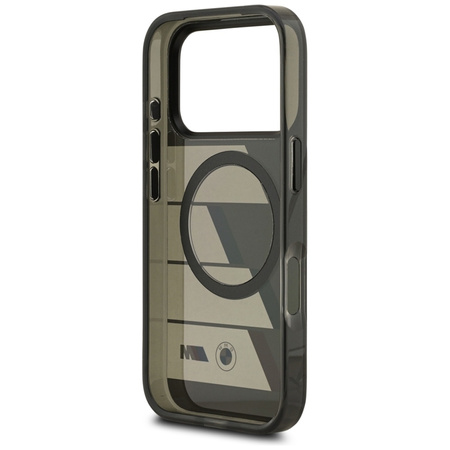 BMW M IML Metal Buttons Tricolor Lines MagSafe – Kryt iPhone 17 Pro (antracit)