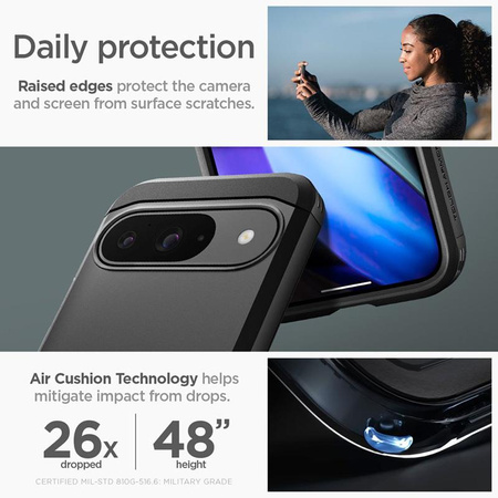 Spigen Tough Armor - Gehäuse für Google Pixel 9 / 9 Pro (Schwarz)