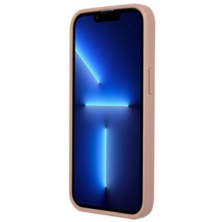 Guess Saffiano Triangle Logo Case - Coque iPhone 13 Pro Max (rose)