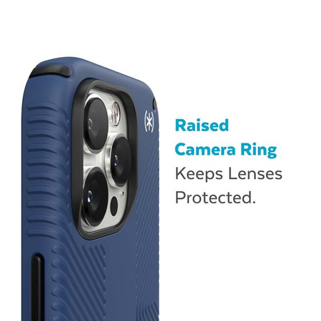 Speck Presidio2 Grip MagSafe - Anti-Slip Case for iPhone 14 Pro (Coastal Blue / Black / White)