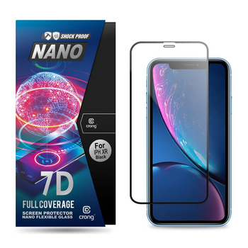 Crong 7D Nano Flexible Glass - Verre hybride plein écran 9H pour iPhone 11 / iPhone XR