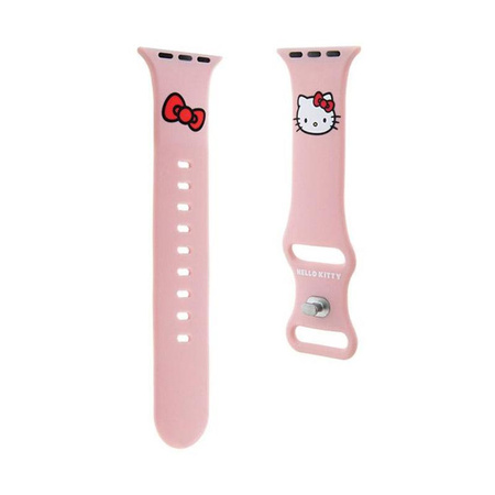 Hello Kitty Silikonová hlava kočičky - řemínek pro Apple Watch 42/44/45/49 mm (růžová)