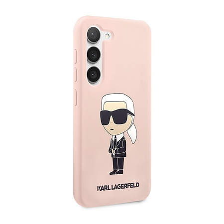 Karl Lagerfeld Silicone NFT Ikonik - pouzdro pro Samsung Galaxy S23+ (růžové)