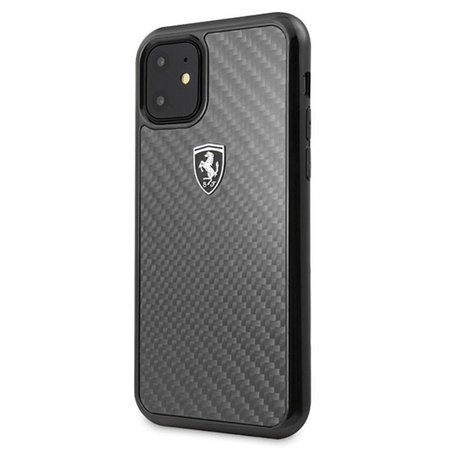 Ferrari Real Carbon Heritage - iPhone 11 tok (fekete)