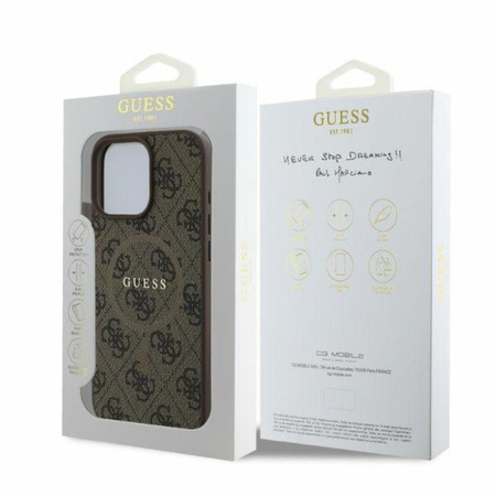 Guess 4G Ring Classic Logo MagSafe - iPhone 16 Pro Max tok (barna)