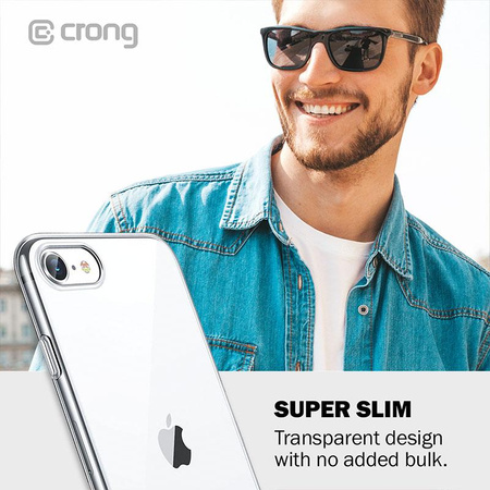 Crong Crystal Slim Cover - pouzdro pro iPhone SE (2022/2020) / 8 / 7 (průhledné)