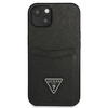 Guess Saffiano Double Card Triangle - iPhone 13 Case (black)