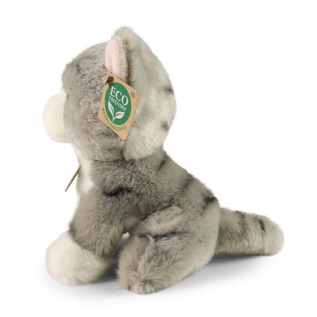 GRAY CAT PLUS MASCOT, Realistic Cat, ECO plush, Gift, 18cm