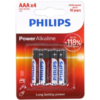 Philips - Alkáli elemkészlet AAA/R03 4db.