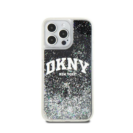 DKNY Liquid Glitter Big Logo - Coque iPhone 13 Pro Max (noir)