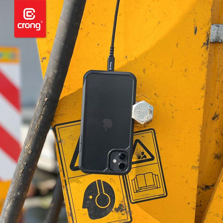 Crong Armor Link - Cavo MFi di ricarica rapida USB-C Lightning da 150 cm (nero)