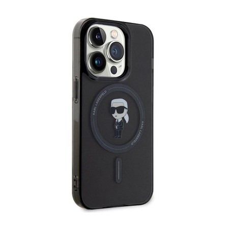 Karl Lagerfeld IML Ikonik MagSafe - Coque pour iPhone 14 Pro Max (noir)