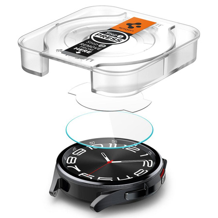 Spigen GLAS.TR EZ FIT 2-Pack - Tempered Glass for Samsung Galaxy Watch 6 Classic 43 mm (2 pcs)