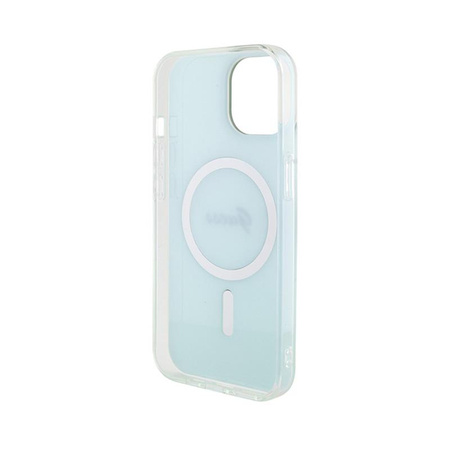 Guess IML Iridescent MagSafe - iPhone 15 Tasche (türkis)