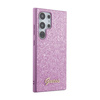 Guess Glitter Flakes Metal Logo Case - Samsung Galaxy S24 Ultra Case (purple)