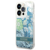 Guess Liquid Glitter Flower - iPhone 14 Pro Max Tasche (grün)