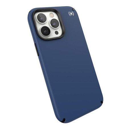 Speck Presidio2 Pro - Coque antibactérienne pour iPhone 14 Pro Max (Bleu côtier / Noir / Blanc)