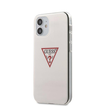 Guess Logo Triangle - Coque pour iPhone 12 Mini (blanc)