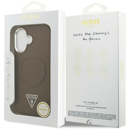 Guess Triangle Logo MagSafe - Case iPhone 17 (Braun)
