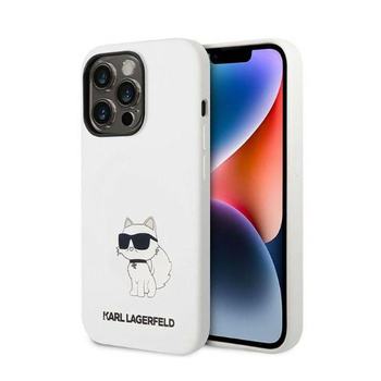 Karl Lagerfeld szilikon NFT Choupette - iPhone 14 Pro tok (fehér)
