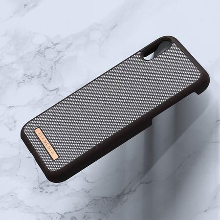 Nordic Elements Saeson Idun - Material Case for iPhone XR (Dark Brown Pattern 1)