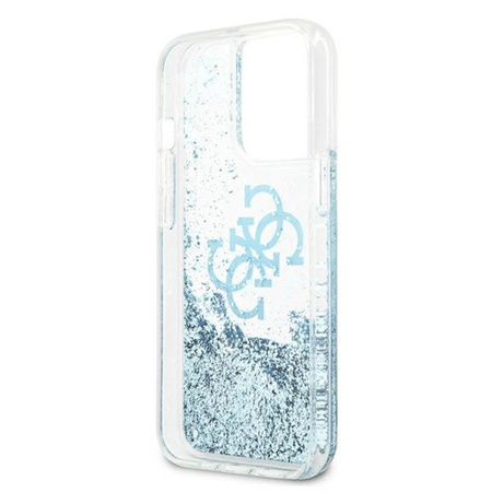 Guess Liquid Glitter 4G Big Logo - Etui iPhone 13 Pro (niebieski)