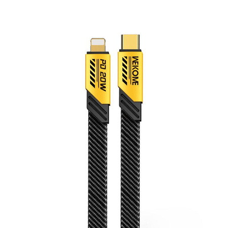 WEKOME WDC-191 Mecha sorozat - USB-C Lightning PD 20W csatlakozókábel 1 m (sárga)