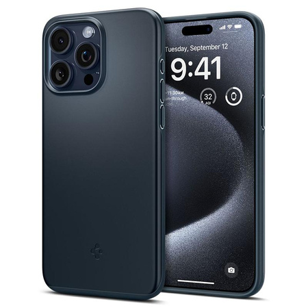 Spigen Thin Fit - tok iPhone 15 Pro készülékhez (Metal Slate)