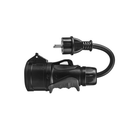 Zelený článek - napájecí adaptér Schuko 230V na červený CEE 16A 400V 5P