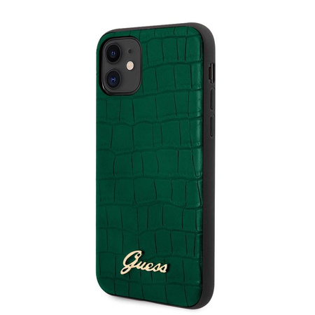 Guess Croco tok - iPhone 11 tok (sötétzöld)