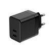 Crong Ultra Compact GaN - 2x USB-C 35W PD 3.0 Wall Charger with PPS (Black)