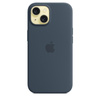 Apple Silikonhülle - Silikonhülle mit MagSafe für iPhone 15 (Storm Blue)