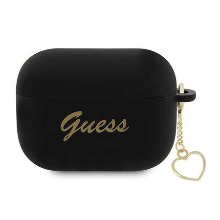 Guess Silicone Heart Charm - AirPods Pro 2 Case (black)