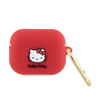 Hello Kitty Silikonová 3D hlava kočičky - pouzdro na AirPods Pro (fuchsiová)