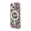 Guess Flower MagSafe - Coque pour iPhone 14 Plus (Rose)