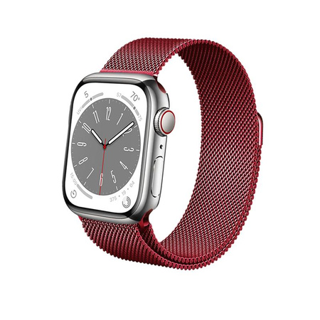 Crong Milano Steel - Edelstahlarmband für Apple Watch 38/40/41/42 mm (rot)