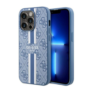 Guess 4G Printed Stripes MagSafe - Schutzhülle für iPhone 14 Pro (Blau)