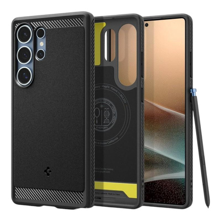 Spigen Rugged Armor MagSafe - Case for Samsung Galaxy S25 Ultra (Matte Black)