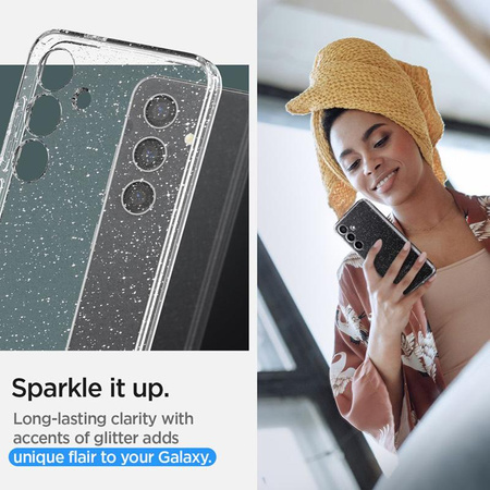 Spigen Liquid Crystal Glitter - tok Samsung Galaxy S24 készülékhez (átlátszó)