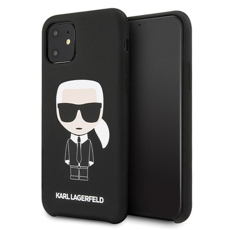 Karl Lagerfeld Fullbody szilikon Iconic - iPhone 11 tok (fekete)