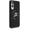 Karl Lagerfeld Silicone Double Heads And Circle MagSafe – Pouzdro pro Samsung Galaxy S25 Edge (černé)