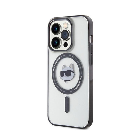 Karl Lagerfeld IML Choupette Head MagSafe - pouzdro pro iPhone 15 Pro Max (průhledné)