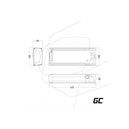 Green Cell - E-Bike akkumulátor töltővel 36V 20Ah 720Wh Li-Ion RCA