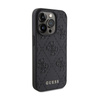 Kožené pouzdro Guess 4G s razítkem - iPhone 15 Pro Max (černé)