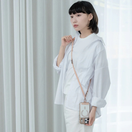 Moshi 2-in-1 Wrist & Body Strap with Adapter - cordino per telefono in ecopelle (verde muschio)