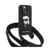 Karl Lagerfeld NFT Monogram Ikonik Patch - iPhone 14 Pro Max tok (fekete)